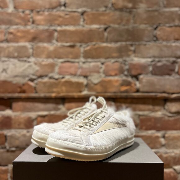 Rick Owens Vintage Sneaks “Milk” Pony Hair - Picture 2 of 12